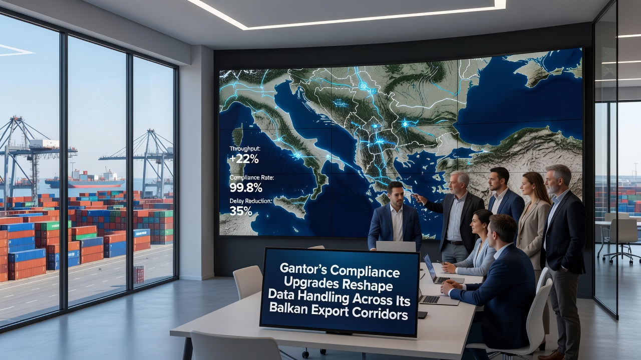 Data servers and compliance monitoring stations at a Gantor Balkan facility